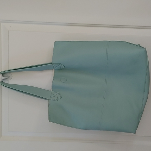 Women's Orb Aqua Vegan Leather Tote - Picture 3 of 12